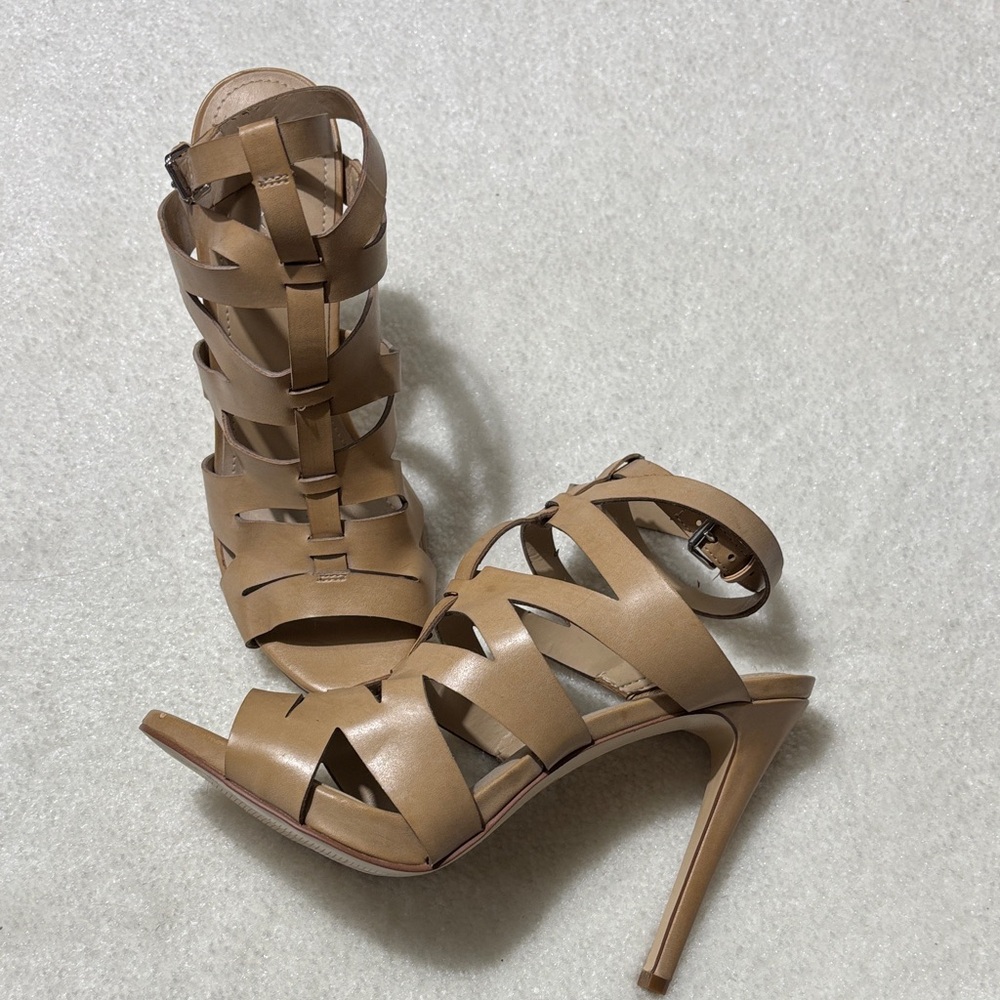Guess Tan Strappy Heels